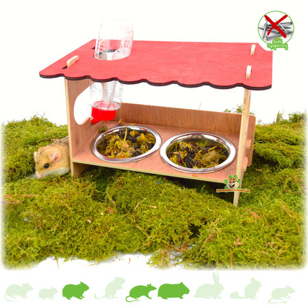 Rodent Snack Bar with Bottle & Food Bowls 31 cm