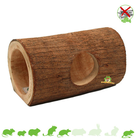 ¡Túnel de tronco de árbol Wongan de 23 cm para roedores!