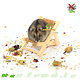 Knaagdierwinkel® Drewniane składane krzesło Hamsterscaping Deco 9,5 cm