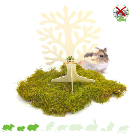Knaagdierwinkel® Arbre décoratif en bois pour hamsters, 30 cm