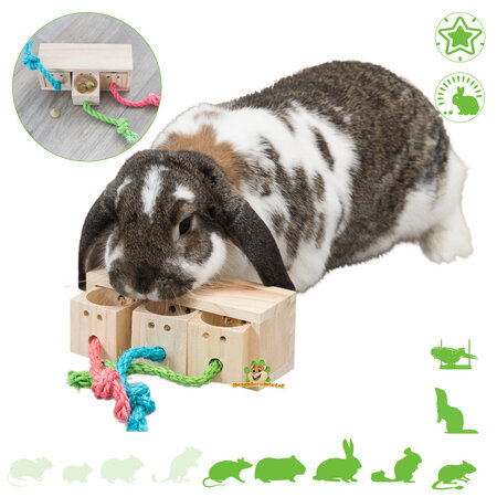 Trixie  Jeu de recherche de nourriture Snack Blocks pour rongeurs et furets !