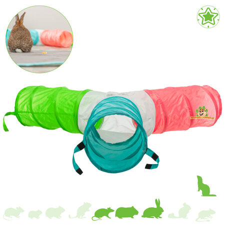 Trixie Rabbit Tunnel T Split pour rongeurs, lapins et furets !