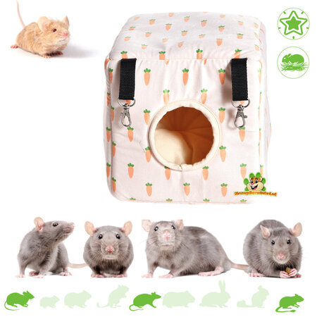 Wurzelwürfel-Hängehaus 22,5 cm für Mäuse, Ratten und Degus