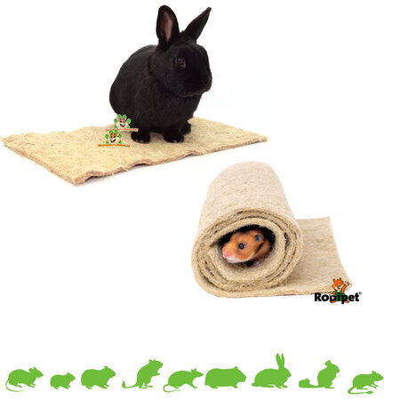 Tapis de chanvre pour rongeurs et lapins