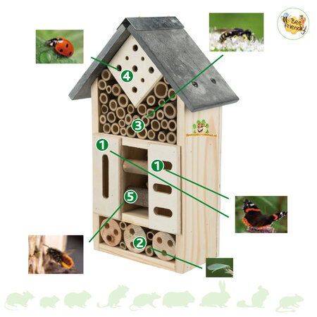 Insect hotel 29 cm for Insects, Butterflies & Bees