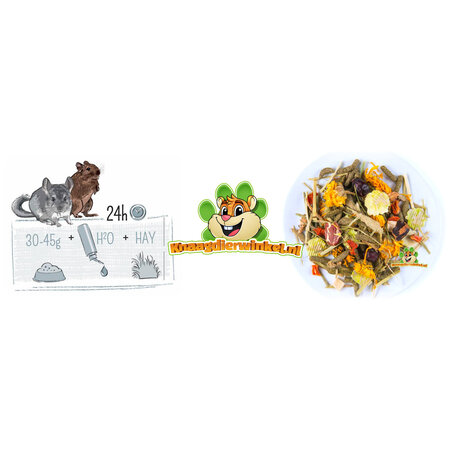 Witte Molen PUUR Chinchilla & Degoe 2 kg | Chinchilla-Lebensmittel und Degoe-Lebensmittel