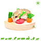 Puzzle de madera para snacks de verduras y roedores, triángulo de 13 cm