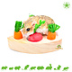 Puzzle en bois pour rongeurs et légumes, triangle de 13 cm