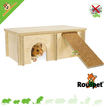 Rodipet Casa para roedores de lujo con varias habitaciones Goldi 30 cm