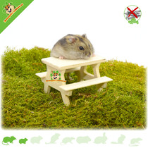 Mesa de picnic de madera Hamsterscaping 8 cm