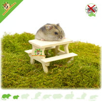 Mesa de picnic de madera Hamsterscaping de 8 cm