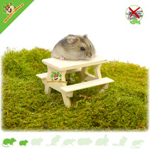 Hamsterscaping Wooden Picnic Table 8 cm