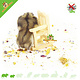 Knaagdierwinkel® Drewniane krzesło Hamsterscaping Deco 9 cm