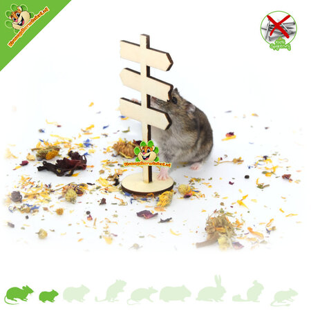 Knaagdierwinkel® Hamsterscaping Déco Panneau En Bois 12 cm