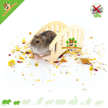 Pont en bois décoratif pour hamsters, 15 cm