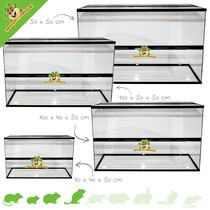 Terrarium Black Scape z przesuwanymi drzwiami, podwójną kratką i wysoką krawędzią