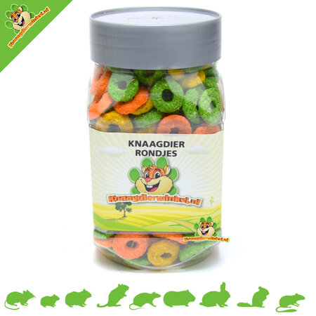 Knaagdierwinkel® Jugo de zanahoria y espino amarillo Rodent Rounds 150 gramos