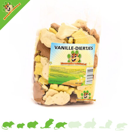 Knaagdierwinkel® Vanille-Tierkekse 400 Gramm