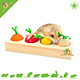 Nagetier-Veggie-Snack-Puzzle aus Holz, 21 cm, für Nagetiere und Kaninchen
