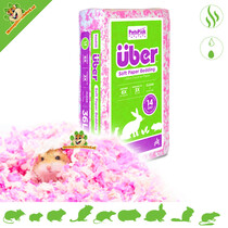 Litière en Papier Rose et Blanche 36 Litres