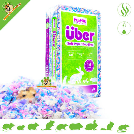 PetsPick Über Paper Bedding Bodembedekking Confetti 36 Liter