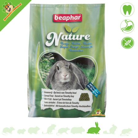 Beaphar Nature Konijn Graanvrij 3 kg Konijnenvoer