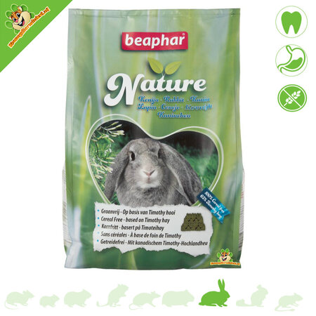 Beaphar Nature Rabbit Sin cereales 3 kg Comida para conejos