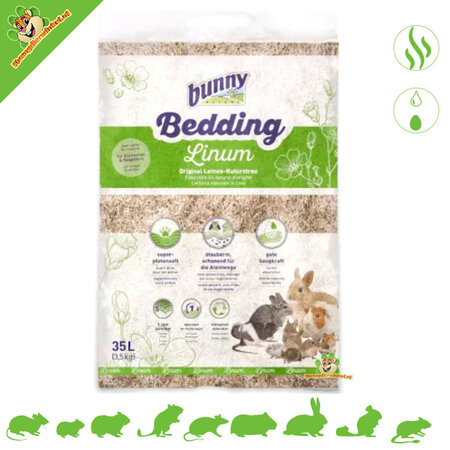 Bunny Nature Lecho de lino Linum de 12,5 litros para roedores y conejos