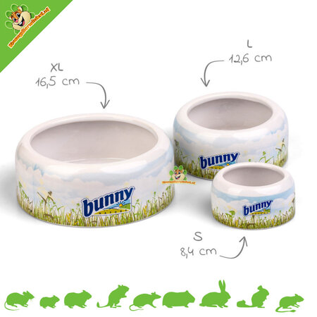 Bunny Nature Bol à nourriture ou bol à eau pour rongeurs et lapins