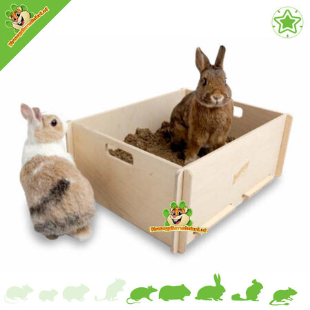 Bunny Nature DiggingBox Graafbak 50 cm voor Knaagdieren & Konijnen!