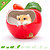 Apple House Keramik, groß, 15 cm