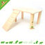 Elmato Plataforma de madera con escaleras de 28 cm para pequeños roedores.