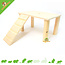 Elmato Plataforma de Madera con Escaleras en Blanco 28 cm para Roedores!