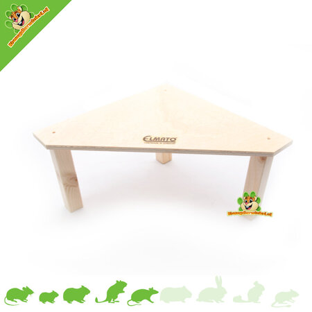 Elmato ¡Estante esquinero para roedores en blanco de 39 cm para roedores!