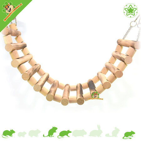 Quapas! Drewniany most wiszący 77 cm dla myszy i szczurów