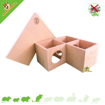 Maison d'angle en bois à plusieurs pièces Murmel 26 cm