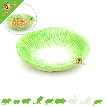 Happy Pet Feeding bowl Leaf Lettuce 11.5 cm for Rodents!