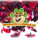 Flores de hibisco secas para roedores y conejos, 150 gramos.