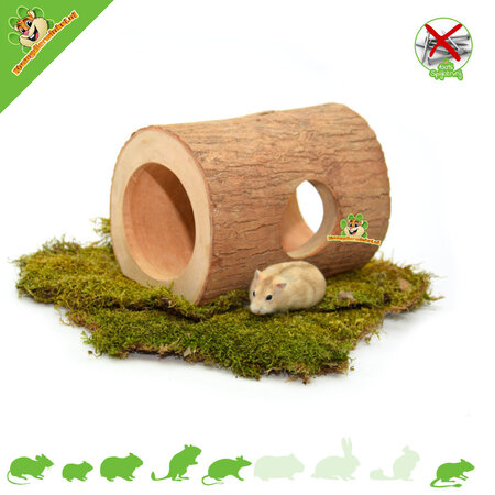 ¡Túnel de tronco de árbol Wongan 23 cm para roedores!