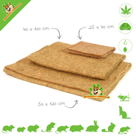 Hugro Hugro Hemp Mat for Rodents, Rabbits, Ferrets & Birds