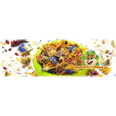Gedroogde Bloesem Mix 150 gram voor Knaagdieren & Konijnen!