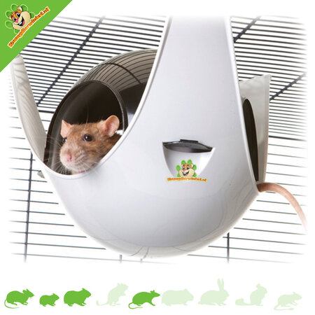 Savic Sputnik XL 29 cm Zwart/Grijs voor Knaagdieren