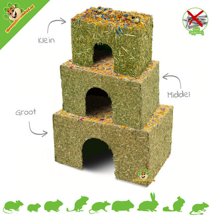 JR Farm Hay House Flowers for Rodents & Rabbits