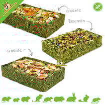 Hooischaal gevuld met Groente, Fruit & Bloemen