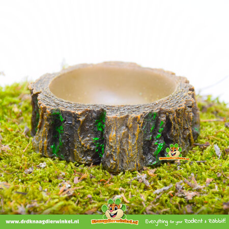 Rodent Feeding Bowl Tree Trunk 9 cm