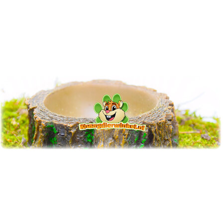 Rodent Feeding Bowl Tree Trunk 9 cm