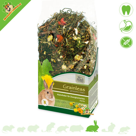 JR Farm Comida para conejos a base de hierbas sin cereales: ¡comida natural para conejos!