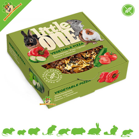 Mealberry Little One Graanvrije Groente Pizza voor knaagdieren en konijnen!