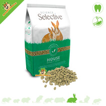 Aliment sélectif pour lapins domestiques 1,5 kg