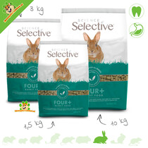 Alimento selectivo para conejos adultos de 4 años o más